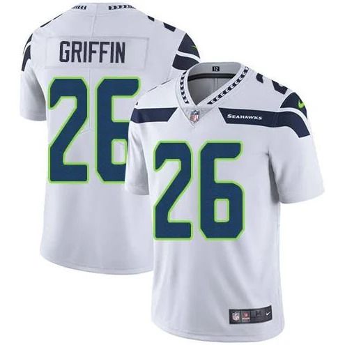 Men Seattle Seahawks #26 Shaquill Griffin Nike White Vapor Limited NFL Jersey